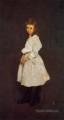Petite fille en blanc aka Queenie Barnett Réaliste Ashcan école George Wesley Bellows
